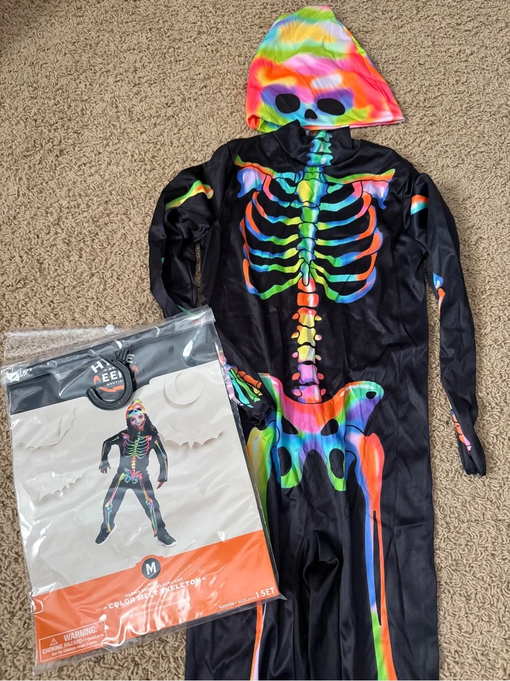 Color Melt Skeleton costume Child Medium